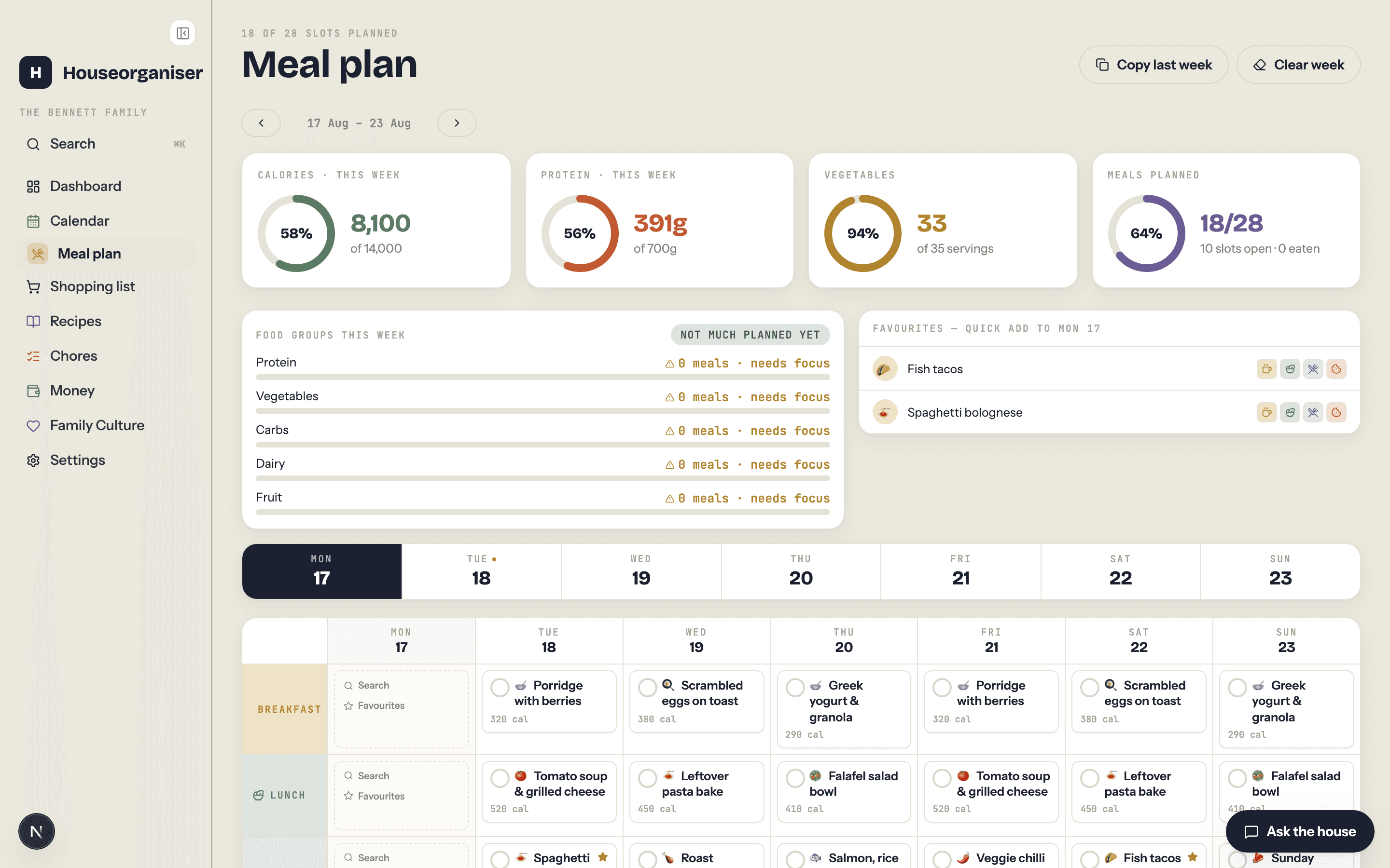 Plan meals once, shop from it automatically — screenshot